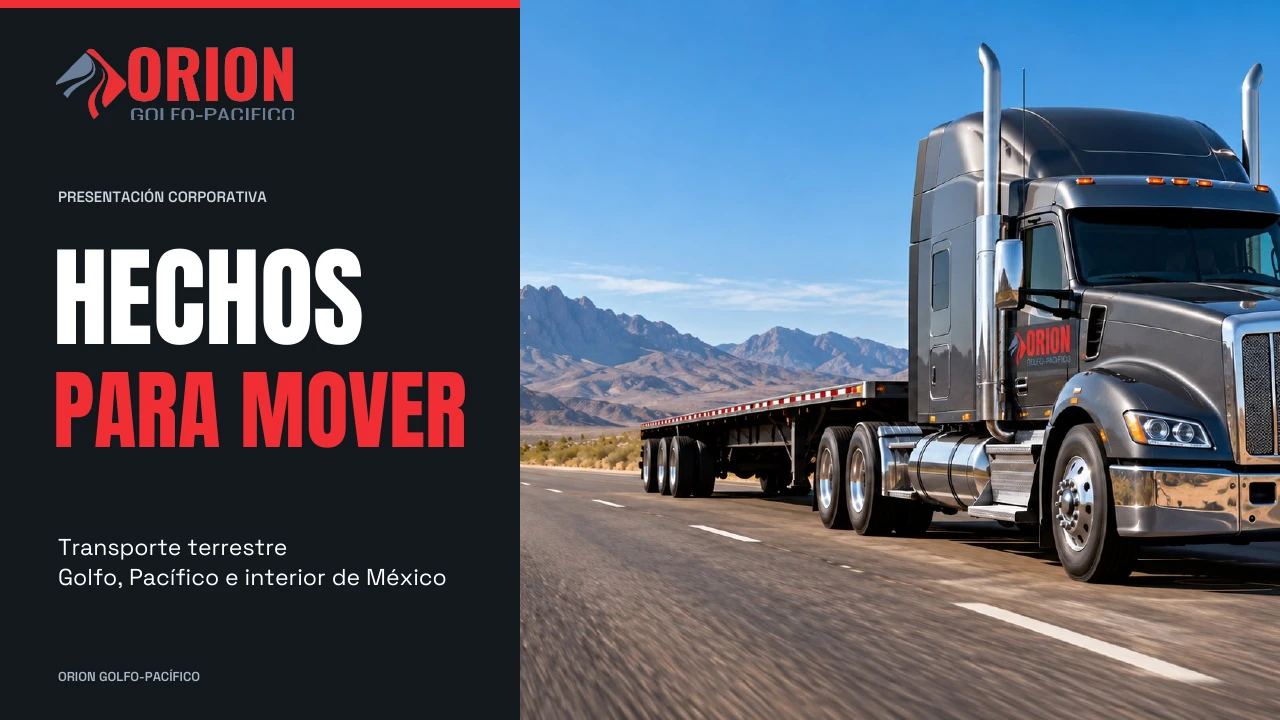 Portada de la presentación corporativa de Orion Golfo-Pacífico